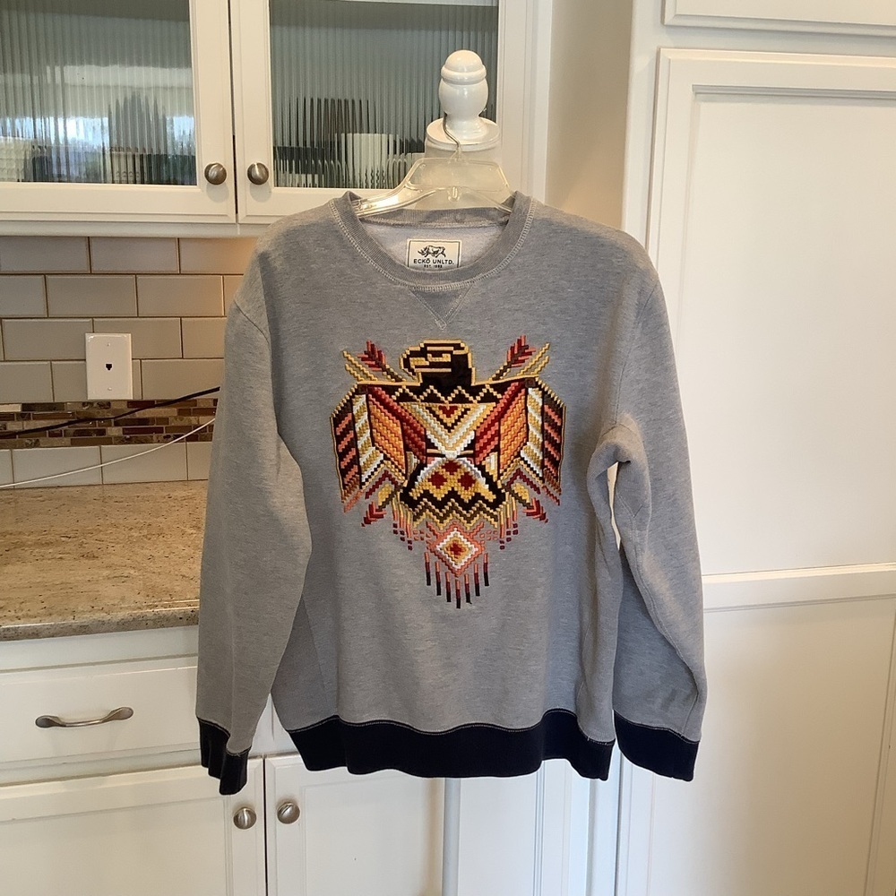 Ecko Unltd Gray Pullover Sweatshirt Large